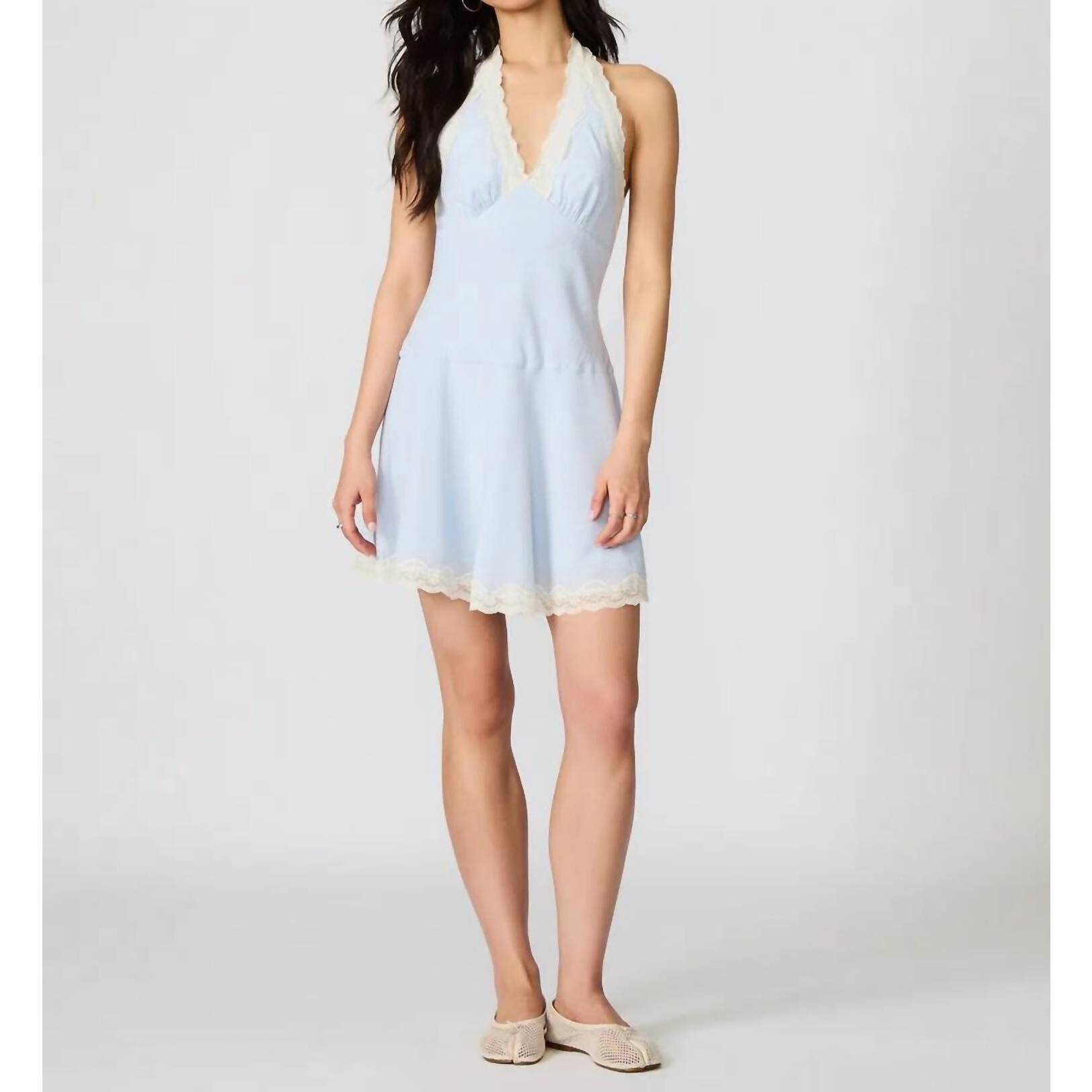 New Steve Madden Liza Dress In Blue Ice